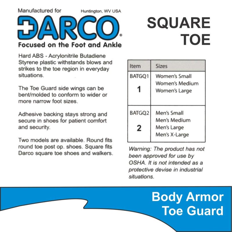 Darco Body Armor Toe Guard Squere (Mens Small - X Large) - Image 5